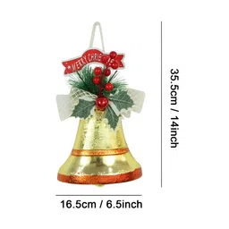 TIED RIBBONS Set Of 2 Christmas Tree Hanging Bells image 4