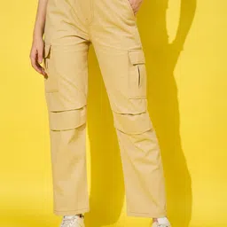 DIMPY GARMENTS Women Relaxed High-Rise Cargos Trousers-picture-39