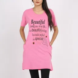 DDASPRATION Women Typography 2 Printed Pockets T-shirt image 3