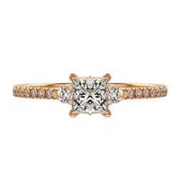 VALANOVA Women 18 Kt Rose Gold & Certified Lab Grown Diamond Ring 1.13 gm 0.56 carat-picture-25