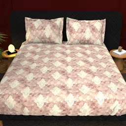 THE WHITE MOSS Red & Beige Ethnic Motifs Cotton 210 TC King Bedsheet Set 2.75 m x 2.75 m-picture-8