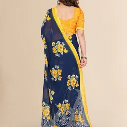Moda Rapido Floral Printed Embellished Beads and Stones Saree image 4
