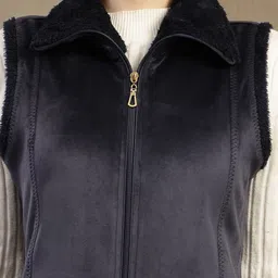 Nayam By Lakshita Women Fleece Crop Open Front Jacket image 2