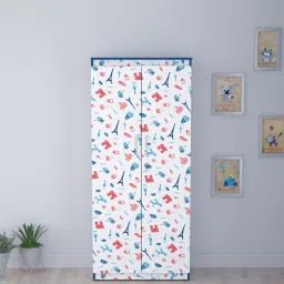 wood you Paris Printed 2 Door Wardrobe In White Colour image 1