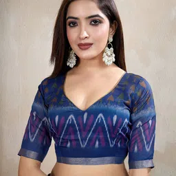 GULKEE FAB Zari Silk Blend Chanderi Saree image 2