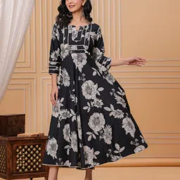 Da Vastraagaar Floral Print Fit & Flare Midi Dress image 5