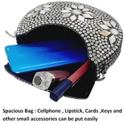 GAURJIA Women Embellished Structured Embellished Sling Bag image 5