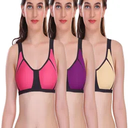 FEATHER LINE Colourblocked Bra Full Coverage-image-71