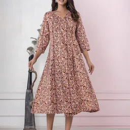 ALLEN WEAVE Floral Printed Kurta image 1