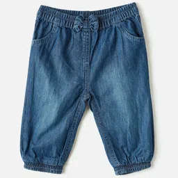 Juniors by Babyshop Girls Pure Cotton Mid Rise Light Fade Joggers Jeans-image-53