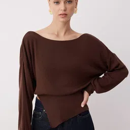 Trendyol Women Boat Neck Long Sleeves Pullover-picture-28