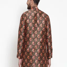 Kaifoo Floral Satin Longline Tailored Jacket With Embroidered image 5