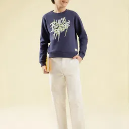 Lil Tomatoes Boys Blue Graphic Printed Sweatshirt image 3