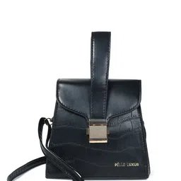 PELLE LUXUR Women Textured Structured Sling Bag-picture-28