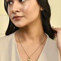 AQUASTREET Gold-Plated Square Pendants with Chains image 2