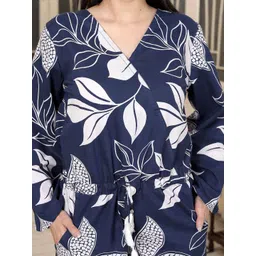 MIRAVAN Women Printed Cotton Basic Jumpsuit image 4