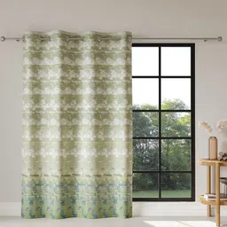 DDecor Green & White Printed Room Darkening Door Curtain-picture-27