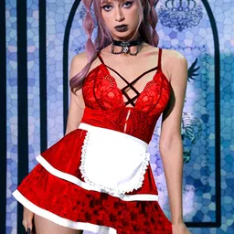 Dreambe V-Neck Chemise Baby Doll-image-11