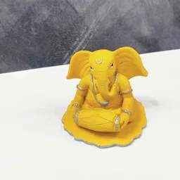 wens Ganesha Yellow Polyresin Ganesha Idol image 3