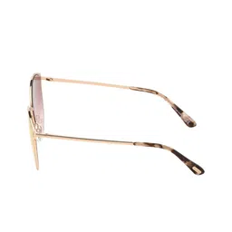 Tom Ford Women Brown Lens & Gold-Toned Oversized Sunglasses with image 5