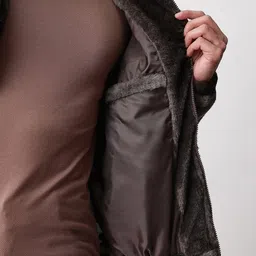 Mast & Harbour Self-Striped Faux Fur Tailored Jacket image 3