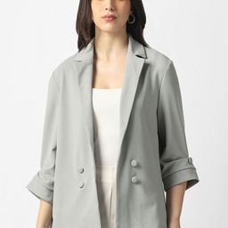 Van Heusen Woman Notched Lapel Single Breasted Formal Blazer-picture-1