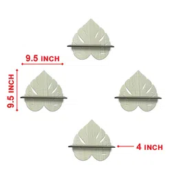 OLIVE TREE Black & Cream 4 Pieces Olive Tree Planter Stand Wall Shelves image 3