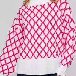 LULU & SKY Women Checked Pullover Sweater-picture-38