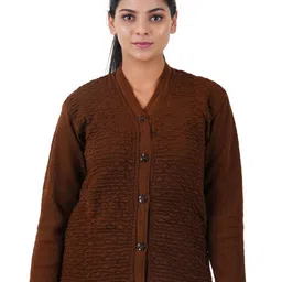 FEEL TRACK Women Woollen Cardigan-image-1