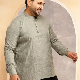 SOJANYA PLUS Men Striped Daily Cotton Straight Kurtas image 2