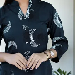 SZN Floral Printed Tunic & Trousers Co-Ord Set image 2