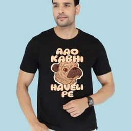 NOBLE HUSTLE Men Typography Printed Round Neck Cotton T-shirt-picture-24