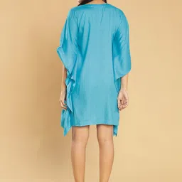 LetsDressUp Graphic Printed Flared Sleeves Kaftan Dress image 5