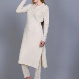 MONTREX Women Ethnic Motifs Regular Kurta with Trousers & With Dupatta image 4