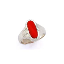 RAVIOUR LIFESTYLE Copper-Plated & Red Alloy Pearls Finger Ring image 1