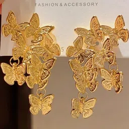 AKISON JEWELS Contemporary Butterfly Shaped Drop Earrings-picture-40