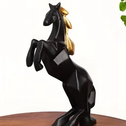 INTERNATIONAL GIFT Animal Showpiece Black And Rearing Horse Animal Figurine Showpiece-image-39