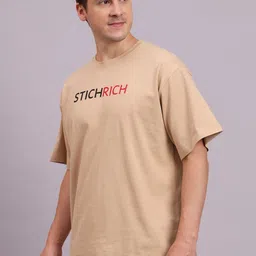 STICHRICH Men Typography Printed Bio Finish T-shirt image 3