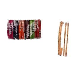 1ST TIME Set Of 28 Stones Studded Bangle-picture-12