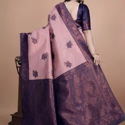 Mameraa Ethnic Motifs Woven Design Zari Saree image 5