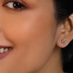 CANDERE A KALYAN JEWELLERS COMPANY 18 KT Gold Whirly Miracle Plate Diamond Earrings-1.65 g-image-105
