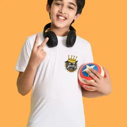 NUSYL Boys Graphic Printed Round Neck Cotton T-shirt-image-92