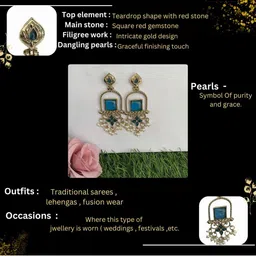 Fashion Theme Gold-Plated Brass Jhumkas Earrings image 4