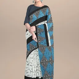 Pinkcity Trade World Abstract Printed Pure Cotton Saree image 1