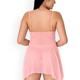 chia fashions Net Self Design Baby Doll with High-Low image 3