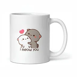 Mr UVD White & Grey Graphic Printed Ceramic Matte Mugs image 4