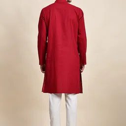 SKAVIJ Men Regular Pure Cotton Kurta with Pyjamas image 5