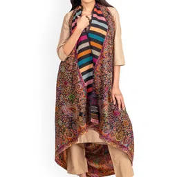 Naureen Women Floral Woven Design Pashmina Shawl-picture-11