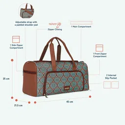 ZOUK Printed Large Casual Duffel Bag image 4
