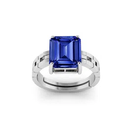 RRVGEM Blue Sapphire 4.00 KT Silver Plated Adjustable Ring-picture-39